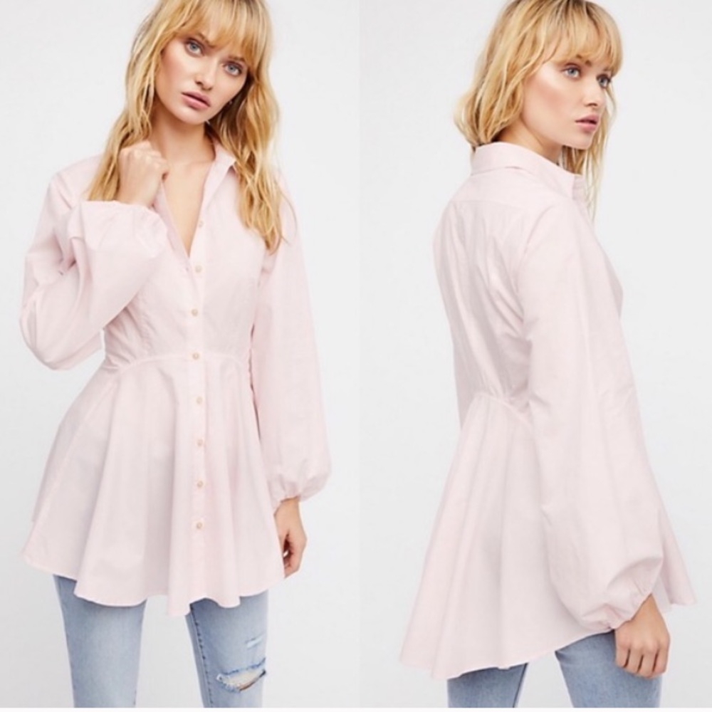 FREE PEOPLE Button Front Tunic